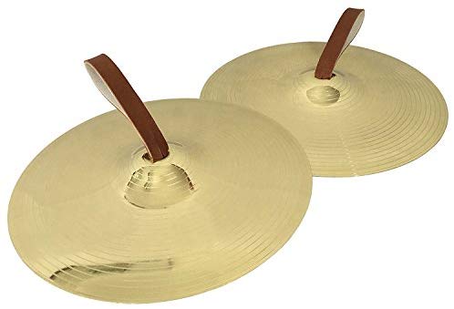 Pair of marching cymbals with straps